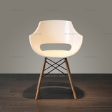 促销创意设计师北欧宜家塑料时尚简约扶手电脑办公餐椅休闲椅子