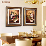 现代欧式餐厅装饰画简欧电表箱画客厅沙发背景画过道壁画有框墙画