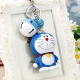 韩国创意礼品可爱叮当猫汽车钥匙扣女包挂件钥匙链圈铃铛哆啦A梦