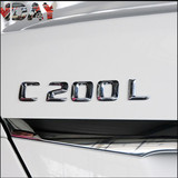 爆款奔驰C级金属改装车标C200L C63S C260L字母车尾排量数字车贴