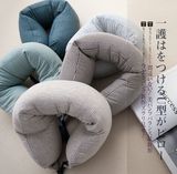 无名个人推荐日本原单进口微粒子天竺葵棉护颈枕U型护颈枕 午睡枕