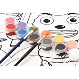 一套10张手绘卡通画填色画水彩数字油画儿童水粉涂鸦画板DIY画板