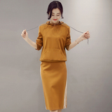 2016春装韩版女士休闲运动套装时尚套裙半身裙两件套连衣裙女森系