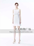 艾薇2016夏季新款女装专柜正品代购无袖荷叶边修身连衣裙I7203001