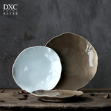 DXC创意盘子菜盘 家用陶瓷餐盘饺子盘 个性酒店餐厅摆台餐具骨碟