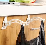 厨房橱柜塑料垃圾袋挂钩收纳挂架便利无痕门后挂钩架折叠无痕挂钩