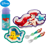 现货美国Disney 迪士尼Ariel 美人鱼公主儿童餐具 碗/餐盘/水壶