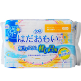 日本原装尤妮佳苏菲敏感肌日用超薄感卫生巾17.5CM34片*无荧光剂