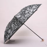 超轻晴雨伞日本素雅小花款三折叠遮阳伞防紫外线太阳伞迷你伞特价
