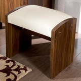 和购 新中式梳妆凳 卧室梳妆椅软凳美甲小矮凳化妆凳子实木W9501