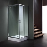 上海简易正方形型淋浴房移门式全钢化玻璃卫生间浴屏沐浴房定制