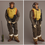 包邮兵人模型1:6  军事模型玩具 二战德军飞机师伞兵 日军 摆件