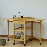 折叠餐桌可移动餐桌饭桌木质现代简约伸缩小户型餐桌椅组合