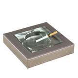 华美仕 高档简约现代皮质烟灰缸 创意家居办公用品 装饰品包邮