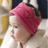 可爱韩国儿童皇冠针织帽 男女宝宝毛线帽 儿童帽子装饰帽拍照