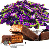 进口俄罗斯巧克力食品香酥紫皮糖糖果零食婚庆喜糖批发散装200g