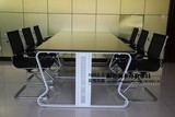 新品板式大小会议桌 培训桌椅 谈判桌 洽谈钢架桌子简约时尚现代