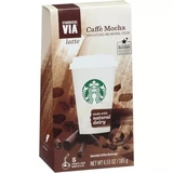 超大杯美版代购Starbucks星巴克VIA摩卡拿铁速溶咖啡37gX5支装