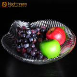 德国NACHTMANN原装进口水晶创意叶纹玻璃鱼盘汤盘水果盘餐盘