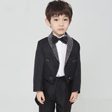 2016韩版儿童礼服男童燕尾服套装主持礼服男孩西装西服钢琴演出服