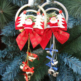 2014  双环圣诞老人挂钟 圣诞树挂件 装饰礼品   圣诞室内吊件