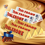 瑞士进口 Toblerone瑞士三角巧克力牛奶100g*3+白100g*3 混装组合