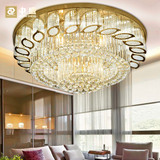 水晶灯客厅灯吸顶灯圆形LED现代欧式大气金色卧室灯餐厅灯饰灯具