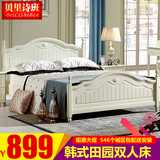 贝里诗班 欧式床双人床1.8 韩式床田园床实木床公主床高箱床1.5米
