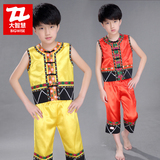 六一儿童演出服装男童表演服幼儿园少数民族舞蹈服装彝族云南傣族