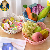 阿凡大叔 果盆创意家居糖果零食水果篮子A346塑料杂物桌面收纳盒