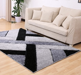 e欧式客厅茶几卧室手工羊毛混纺地毯简约几何图案形定制
