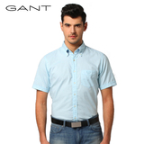 GANT/甘特2015新款男士纯色夏季商务休闲短袖衬衫修身版342293