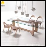 北欧简约实木餐桌简约现代北美黑胡桃餐桌意大利创意实木会议桌