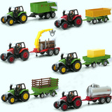 俊基1:43合金拖拉机+拖斗系列 工程运输车模型 儿童礼品 宝宝玩具