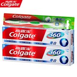 Colgate/高露洁360°全面口腔健康美白牙膏140*2 送三重深洁牙刷
