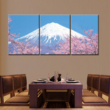 日本料理店寿司店壁画富士山樱花图日式餐厅酒店包厢饮食文化挂画
