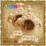 欧式陶瓷大号坐钟复古时尚台钟装饰时钟创意摆件家居软装大象座钟