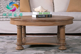 美式欧式家具实木小茶几沙发边桌咖啡桌圆形现代小户型茶几
