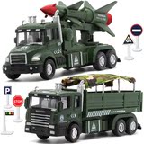 2016解放卡车导弹运输车油罐车野战军车回力合金儿童玩具车33车模