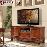 尚轩世家美式电视柜1.5米欧式实木多功能挂墙小型卧室电视柜601-2