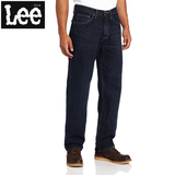 LEE男士牛仔裤 秋季新款时尚美式日常休闲纯色直筒宽松长裤
