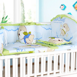 婴儿床上用品四五六件套纯棉可拆洗 全棉宝宝床围 婴儿童床品套件