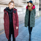 女装棉服2015秋冬新款欧洲站宽松显瘦加厚连帽中长款棉衣外套