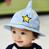 宝宝帽子6-12个月春秋款婴儿帽子男女儿童遮阳帽尖尖帽1-2岁小孩