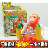 义乌小商品玩具批发音乐闪光香蕉猴翻斗猴子电动翻转猩猩旋转猴