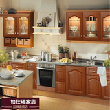 品牌厨柜杭州整体厨房橱柜膜压门板石英石台面—北国之春模压系列