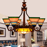 欧式复古创意暧色简约个性客厅吊灯东南亚风格艺术玻璃酒吧餐厅灯
