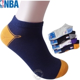 包邮正品NBA袜子男士纯棉短袜春夏薄款运动船袜短筒低帮常规纯色
