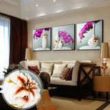 全悦浮雕画立体装饰画客厅沙发背景墙画现代简约挂画餐厅壁画紫兰