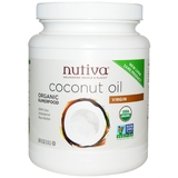 包邮现货Nutiva Coconut Oil virgin 有机特级冷压初榨椰子油1.6L